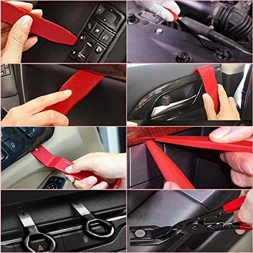 Panel Kit, Trim Clip Kit Fastener Red Automotive Radio BYNIIUR Plastic Remover Kit, Removal Removal Pliers Interior Tool Pcs 88 Car Pry Tool Door Auto Tool, Tool