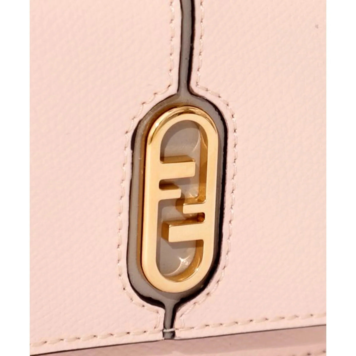 Tortora Gray Pink Trifold Calf Fendi Leather O'Lock Micro Wallet Rose