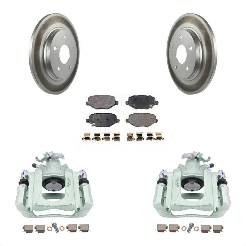 From 03 For KCG-100135P Pads Disc With And Ram Caliper Coated 12 Brake Semi-Metallic C/V 2012 Single 24 Rear Auto Piston Kit Transit Rotors Front