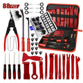 Panel Kit, Trim Clip Kit Fastener Red Automotive Radio BYNIIUR Plastic Remover Kit, Removal Removal Pliers Interior Tool Pcs 88 Car Pry Tool Door Auto Tool, Tool