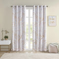 Rebecca Blackout Design Top Total Intelligent Curtain, Metallic Printed Grommet Blush/Gold, Marble 50x84"