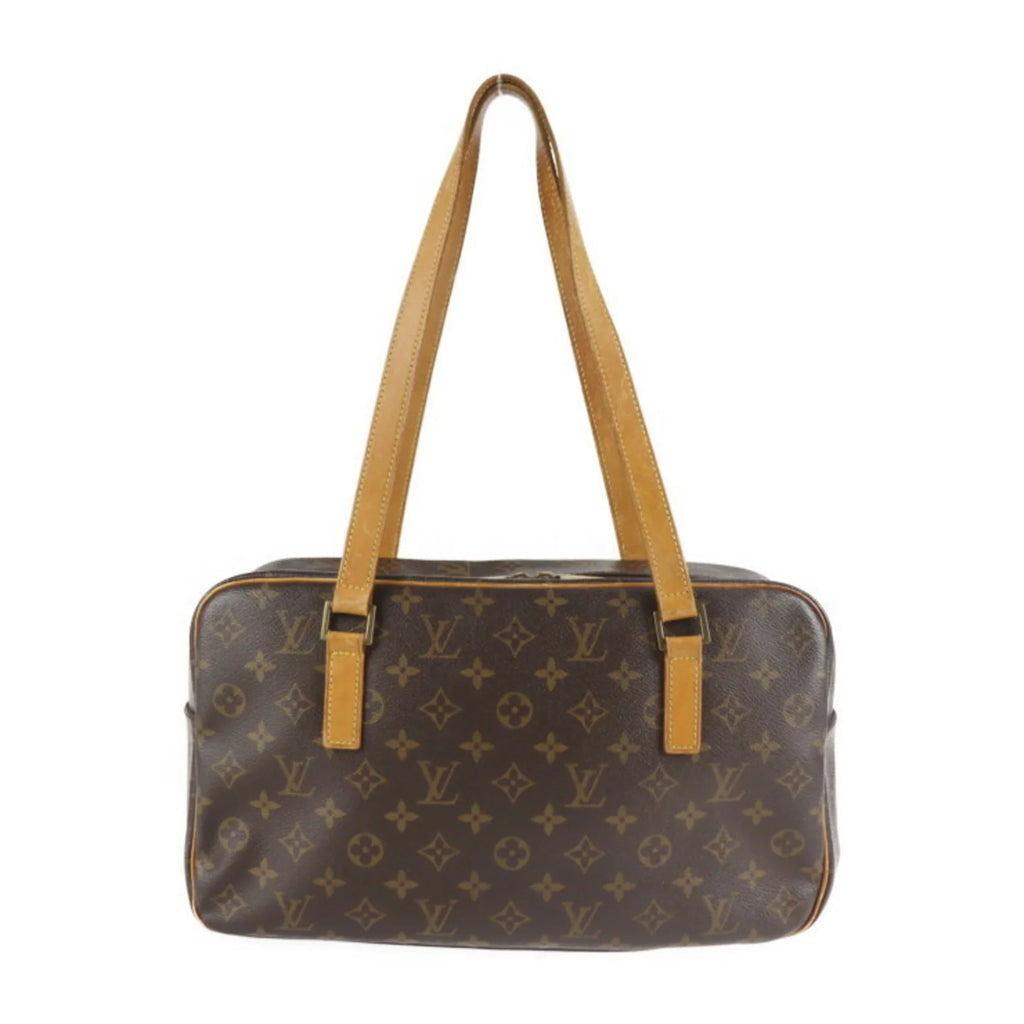 LOUIS Louis Leather (Good) Shoulder Vuitton M51181 Canvas VUITTON GM Monogram Cite Brown Bag Pre-Owned