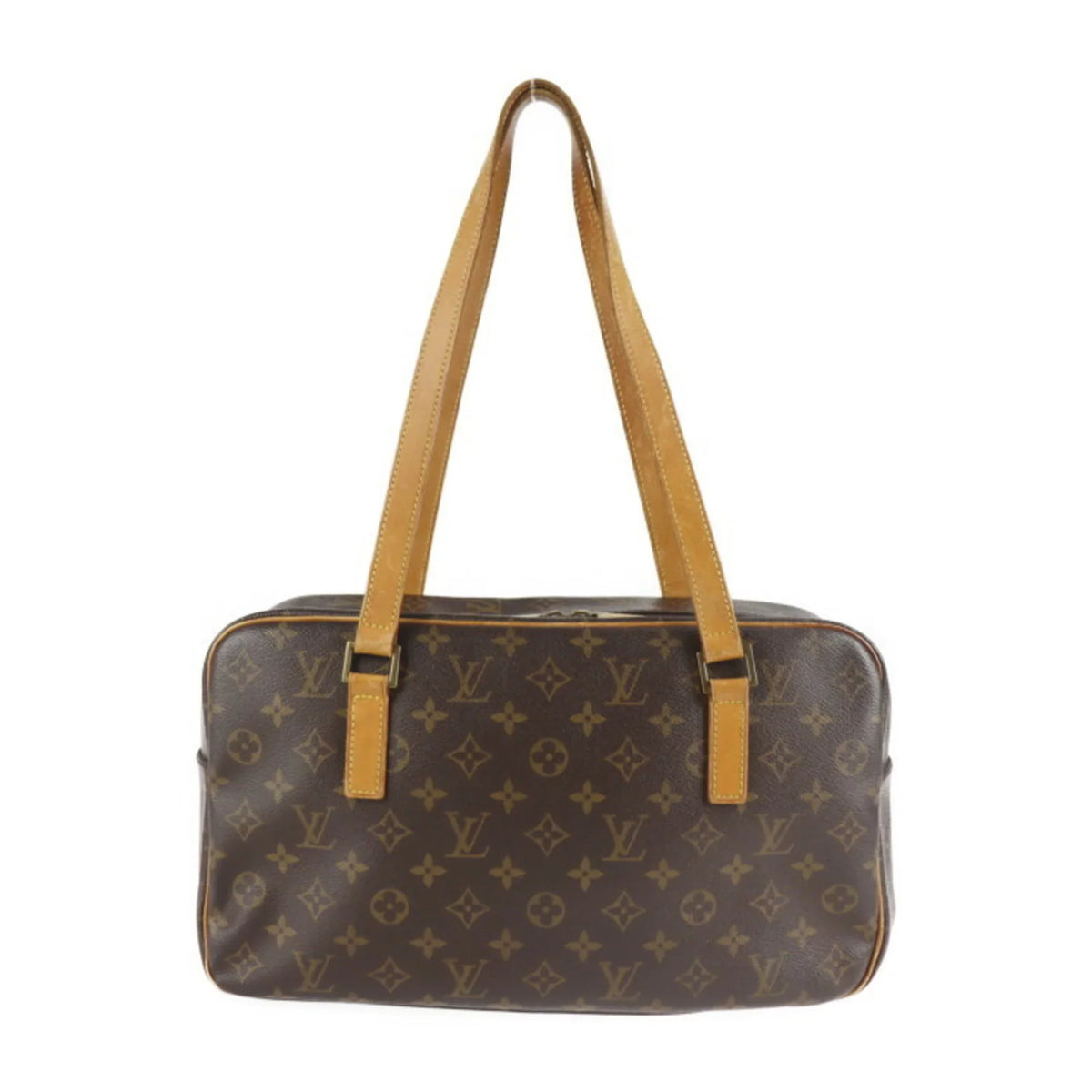 LOUIS Louis Leather (Good) Shoulder Vuitton M51181 Canvas VUITTON GM Monogram Cite Brown Bag Pre-Owned