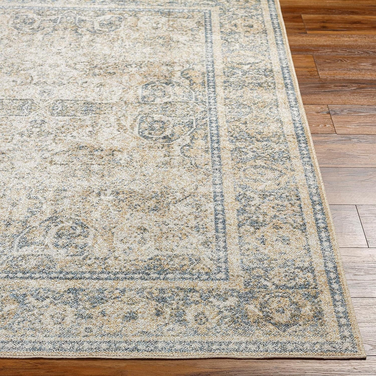 For Room, Machine Rug, Bedroom Blue Traditional X Living (2' Light East Carpet Area Or Rugs, Kitchen Washable) 3', Beige 2X3 Washable