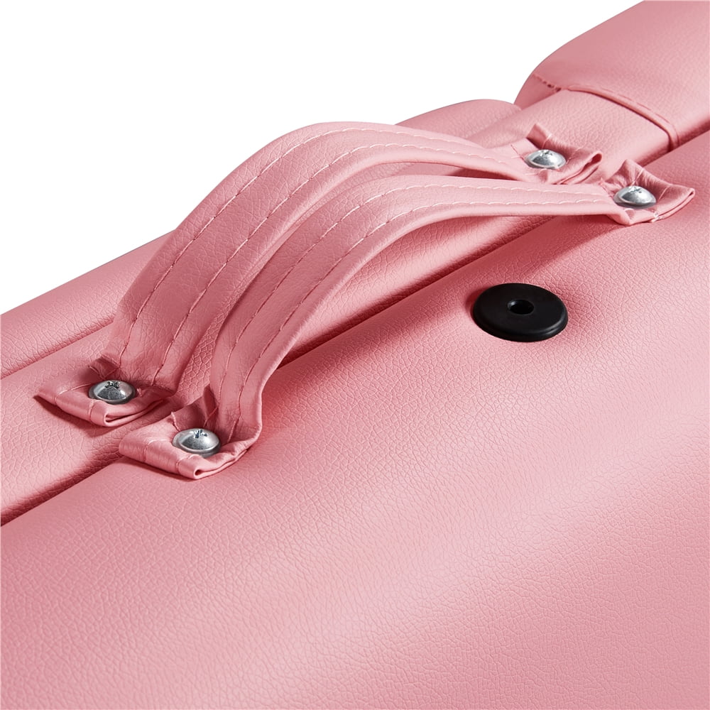 Backrest/Headrest/Armrest/Hand Massage Portable Alloy Salon Table Massage Spa 84'' with 3-Fold Bed, Massage Adjustable Pink Bed Yaheetech Couch, Equipment, Pallet,