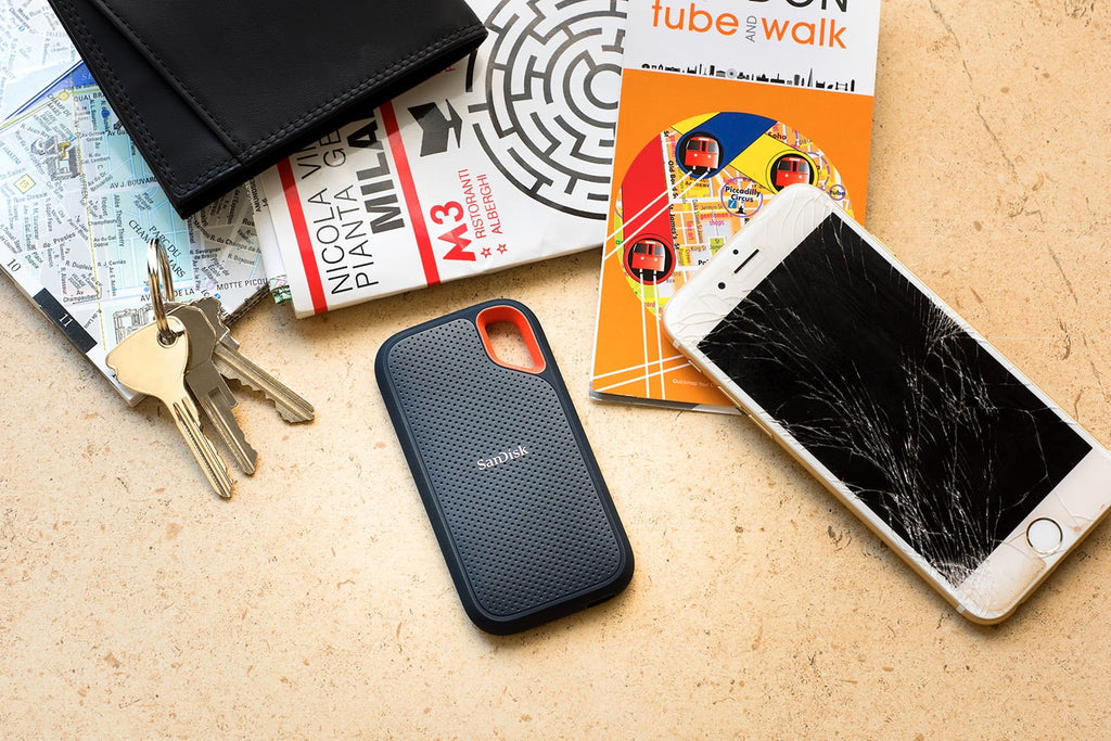 Extreme - External - SDSSDE61-1T00-AW25 - Gen 1TB Portable to SSD 3.2 1050MB/s USB USB-C, SanDisk 2 Up