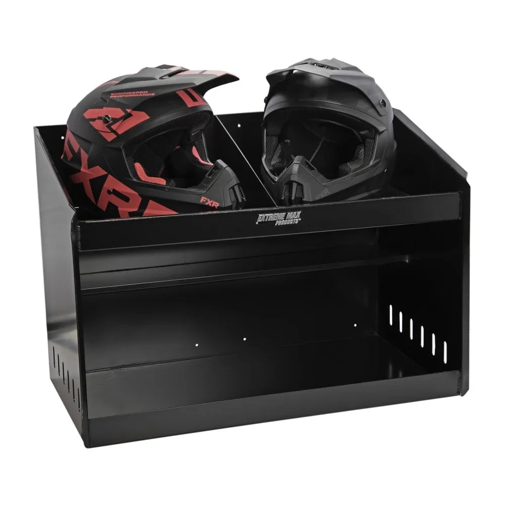 Storage Bay Dual Enclosed Helmet Extreme for Garage, Organizer Cabinet Max Shelf Trailer, Aluminum Race - Shop, Black Storage Deluxe 5001.6331 Holder