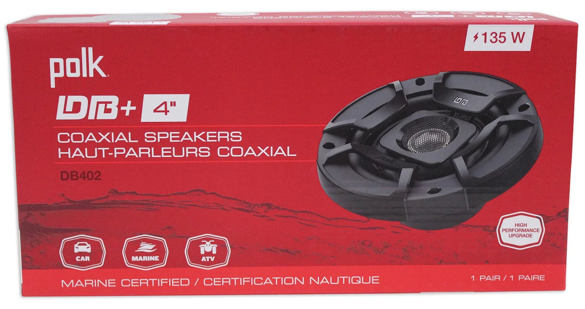 Speakers+MTX Tower (2) 2-Channel For Amp ATV/UTVCART 4" Chrome Polk Audio