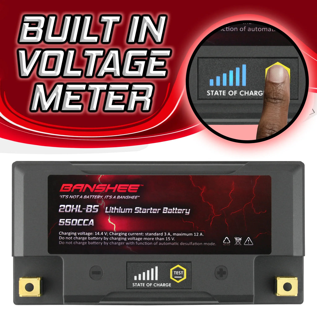 LiFePO4 2004 Yamaha Battery Motorsports YTX20L-BS XL700A Banshee WaveVenture with XL700 Compatible 2002 to