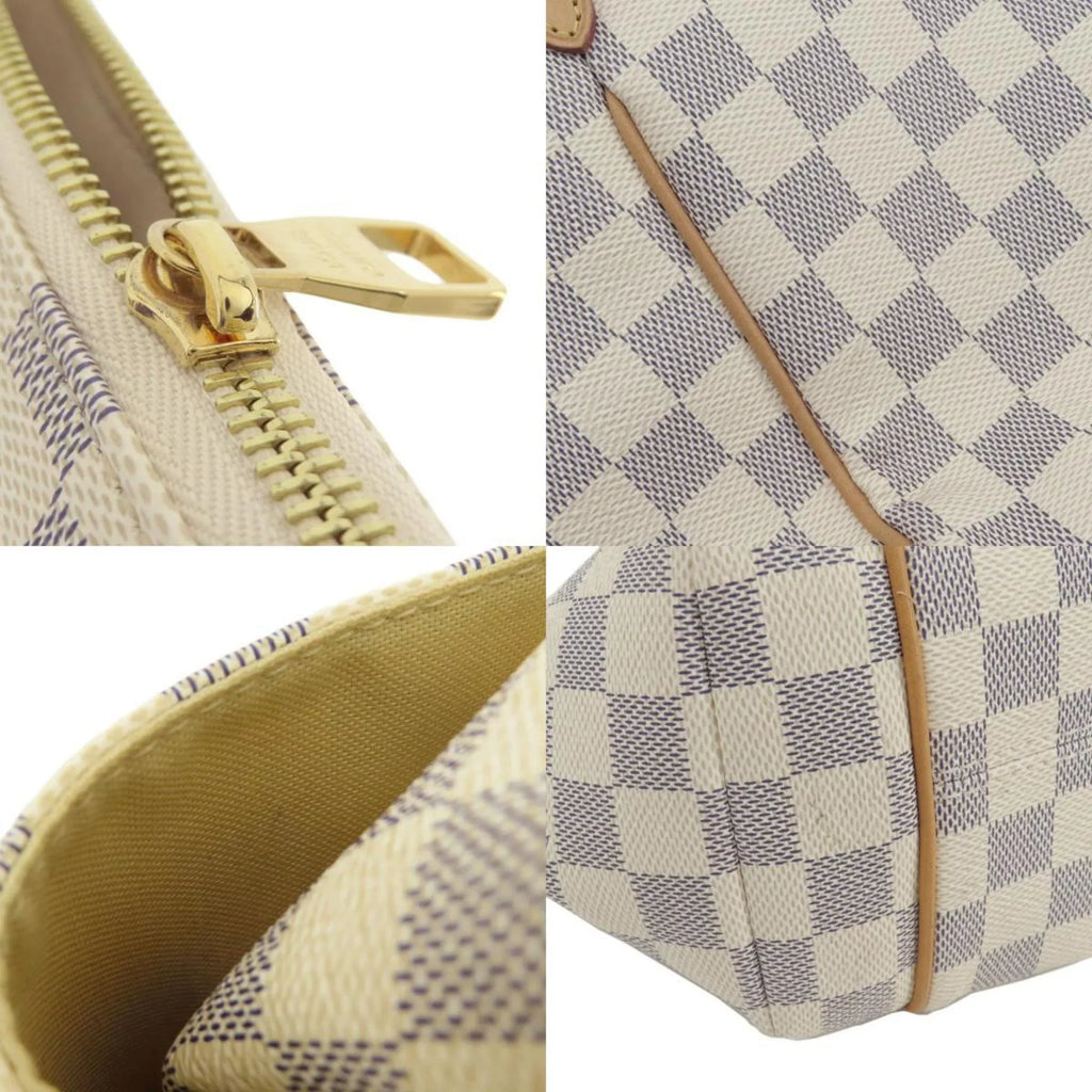 LOUIS PM Damier Azur Louis N41280 Bag Women's Canvas Vuitton VUITTON Pre-Owned (Good) Totally Tote