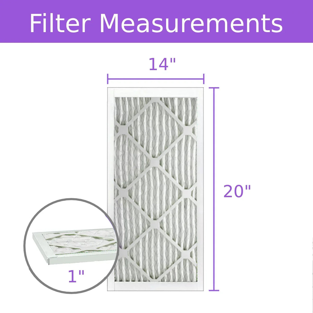 Pleated DMK80 (6 Extended Purolator Surface MERV 14x20x1, Air Pack) 8, Filter, Mechanical