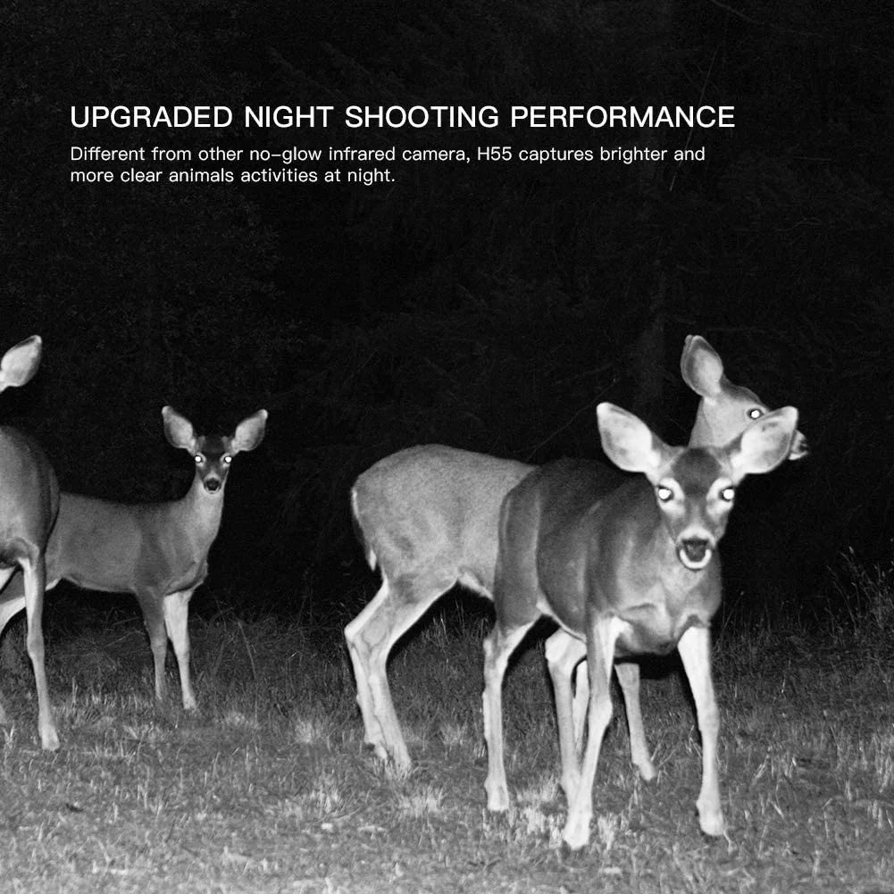 Trail Camera Detection 20MP H55 Farm Monitoring, Wildlife Camera Night 1080P Infrared APEMAN Game Camera,
