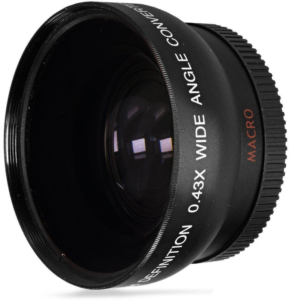 Wide 2-Pc Size Compatible) Kit Telephoto Hi-Def Lumix Lens Lens (58mm DMC-G7H & Panasonic For Set Angle