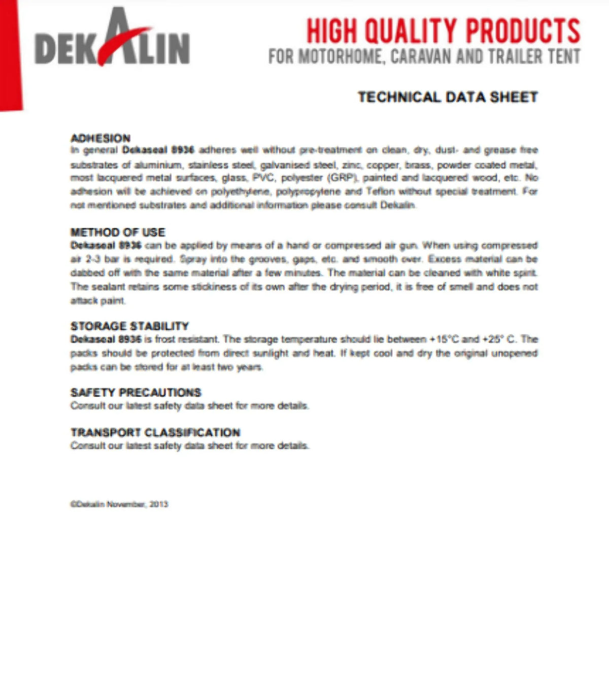 Dekaseal Plastic-Elastic 310ml Pack 8936 DEKALIN Adhesive Cartridge Black Sealant / 2